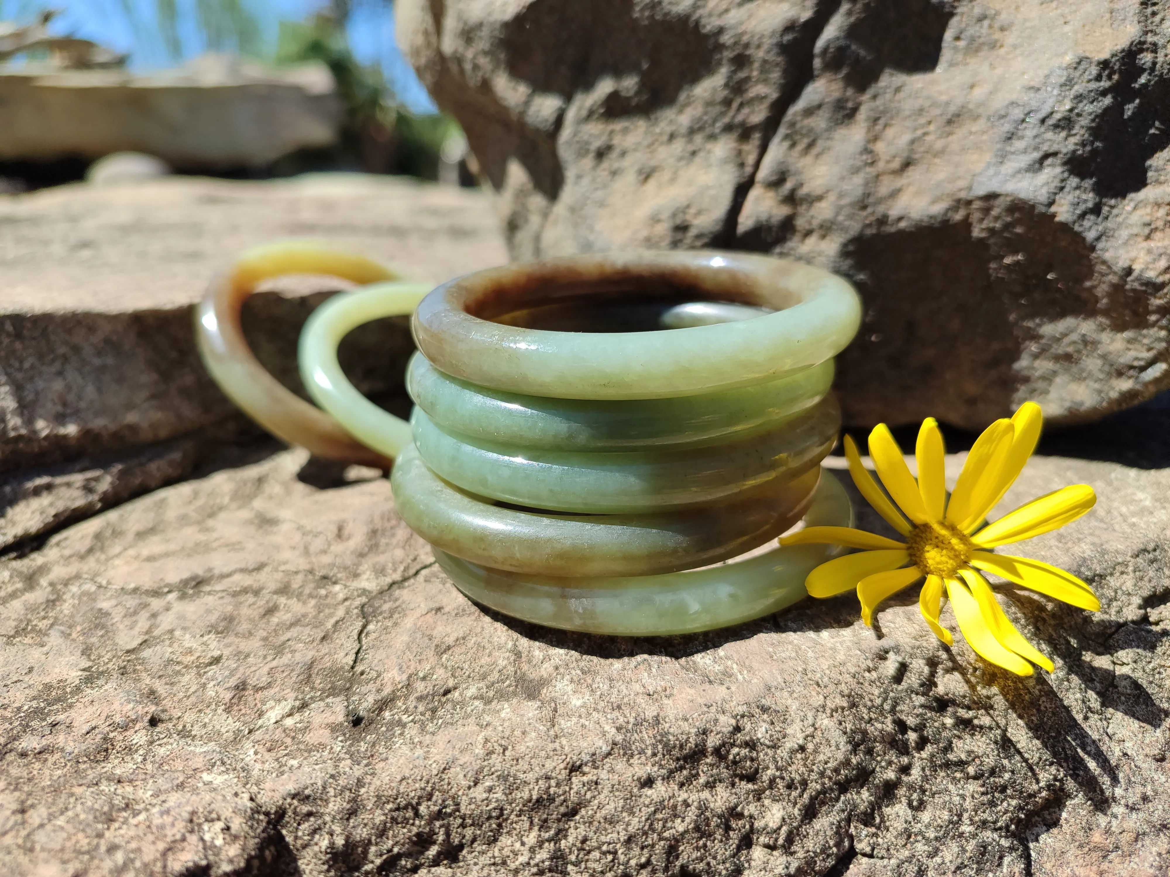 Polished Nephrite Jade Bracelets - Sold Per Item - From New Zealand