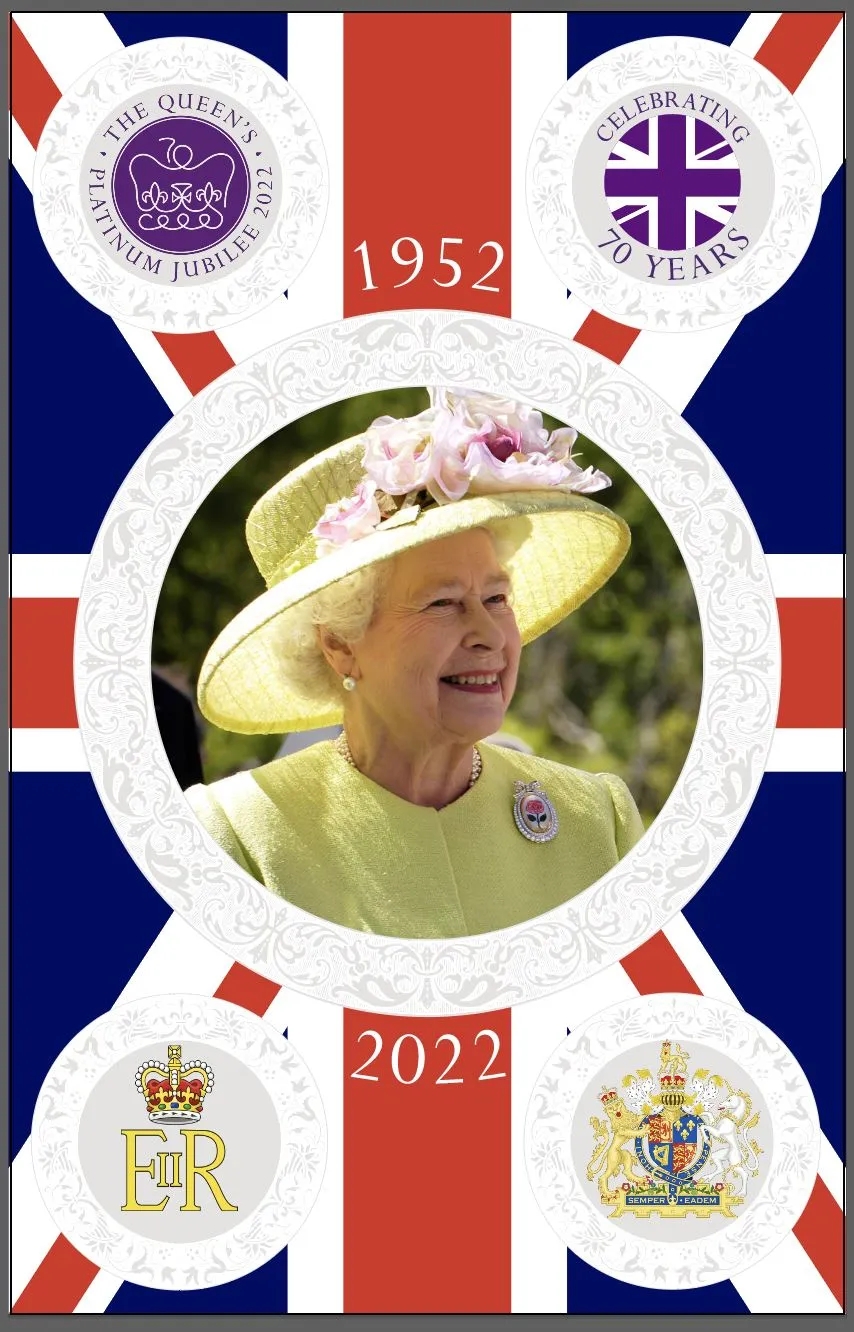 Queen's Jubilee Union Jack Wall Hanging