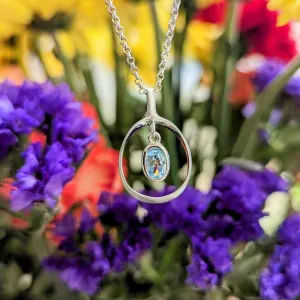 "Bubble" Blue Topaz Pendant