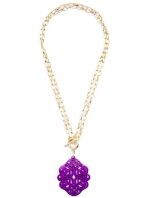 Regal Pendant Necklace - Purple