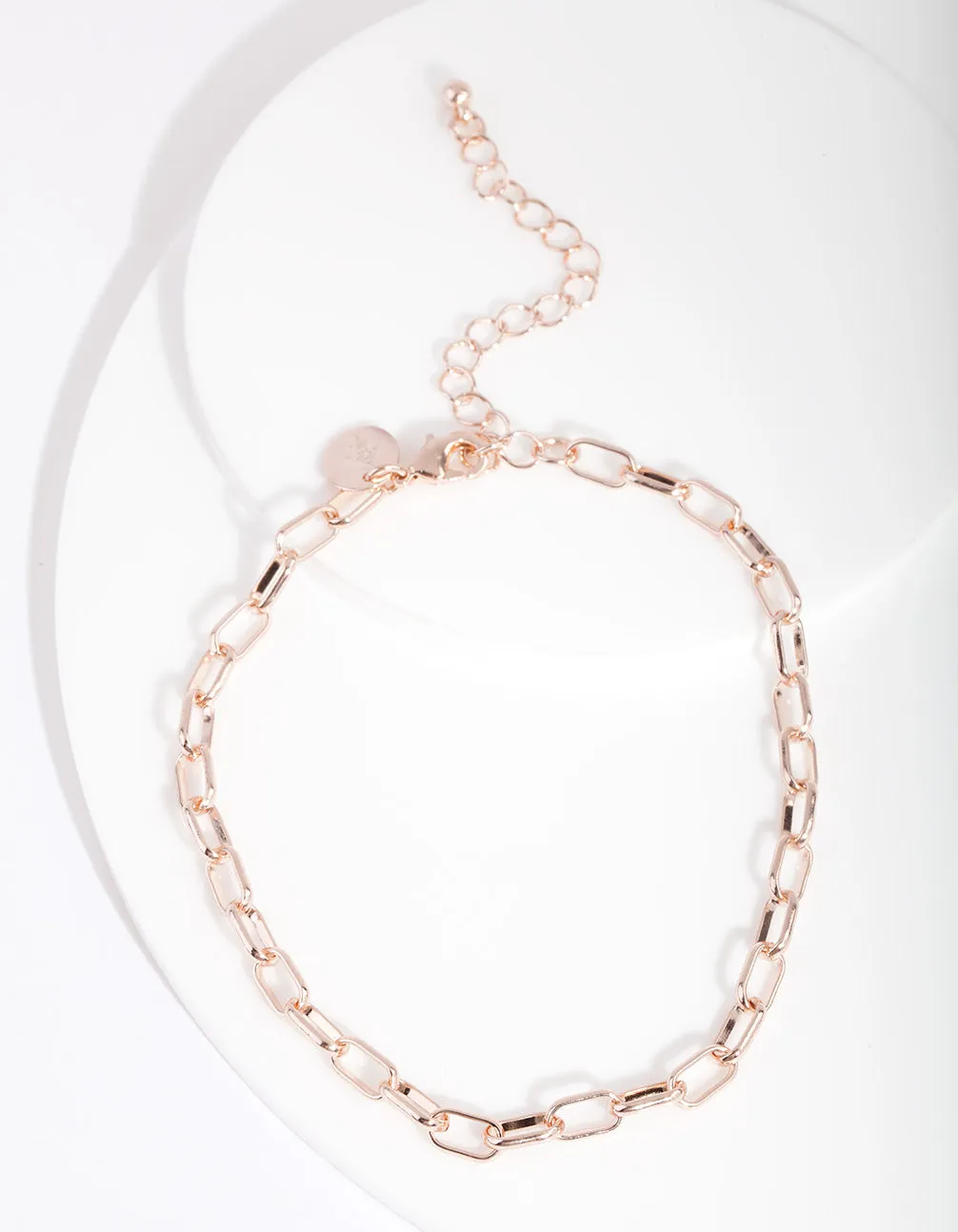 Rose Gold 5mm Rectangle Chain Anklet