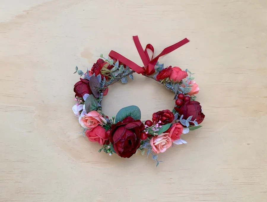 Scarlett Rose Girls Flower Crown