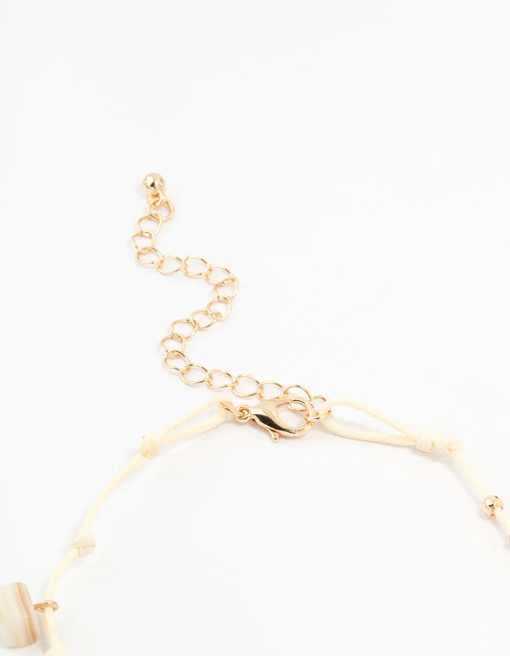 Shell Charm Cord Anklet