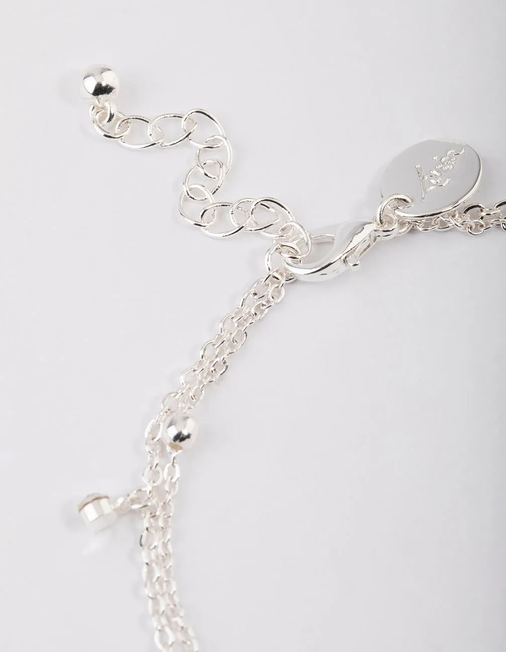 Silver Animal & Diamante Charm Anklet Pack