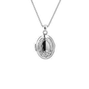 Silver with 22k Gold Gilding Claddagh Locket