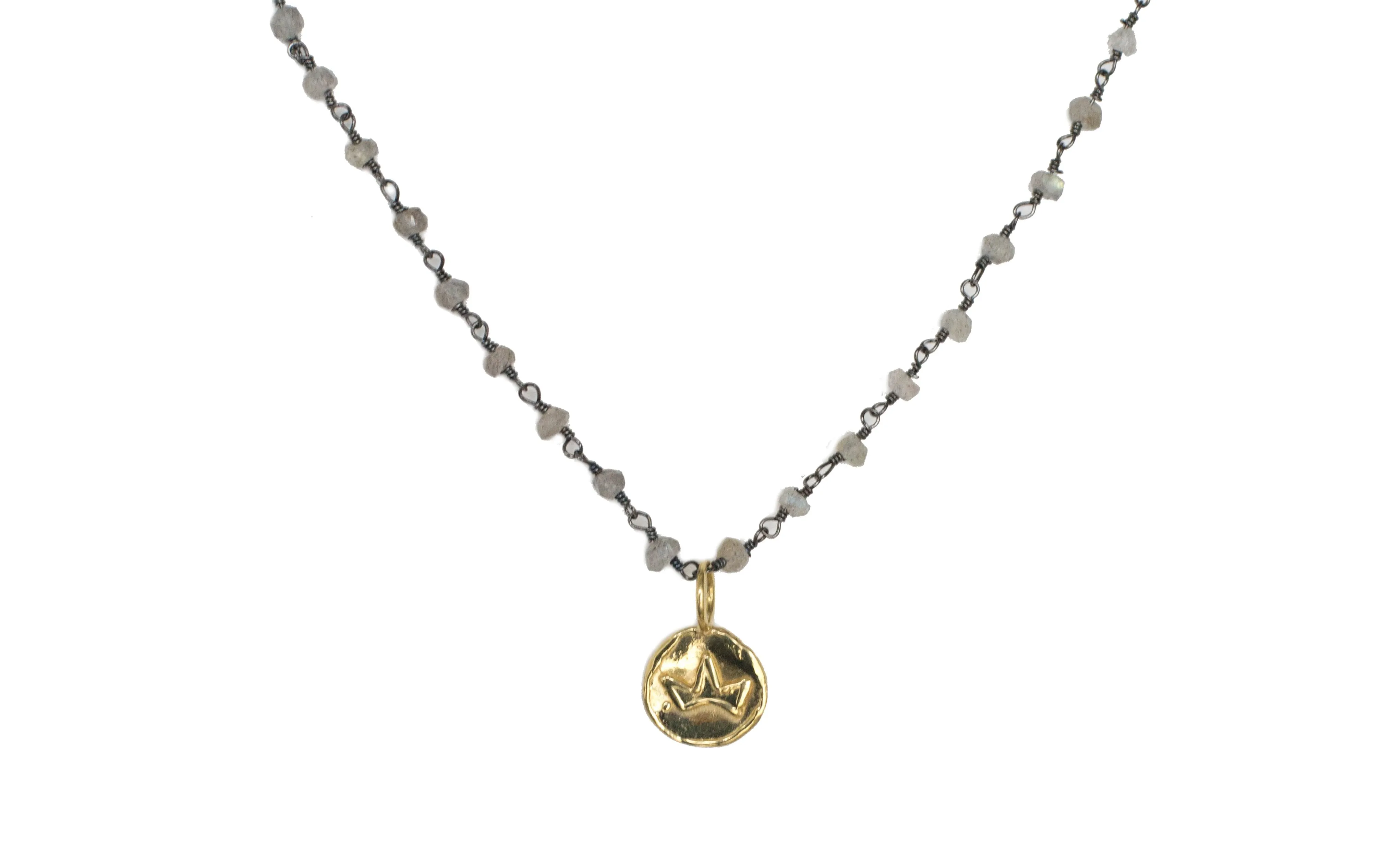 Single Charm Disc Necklace