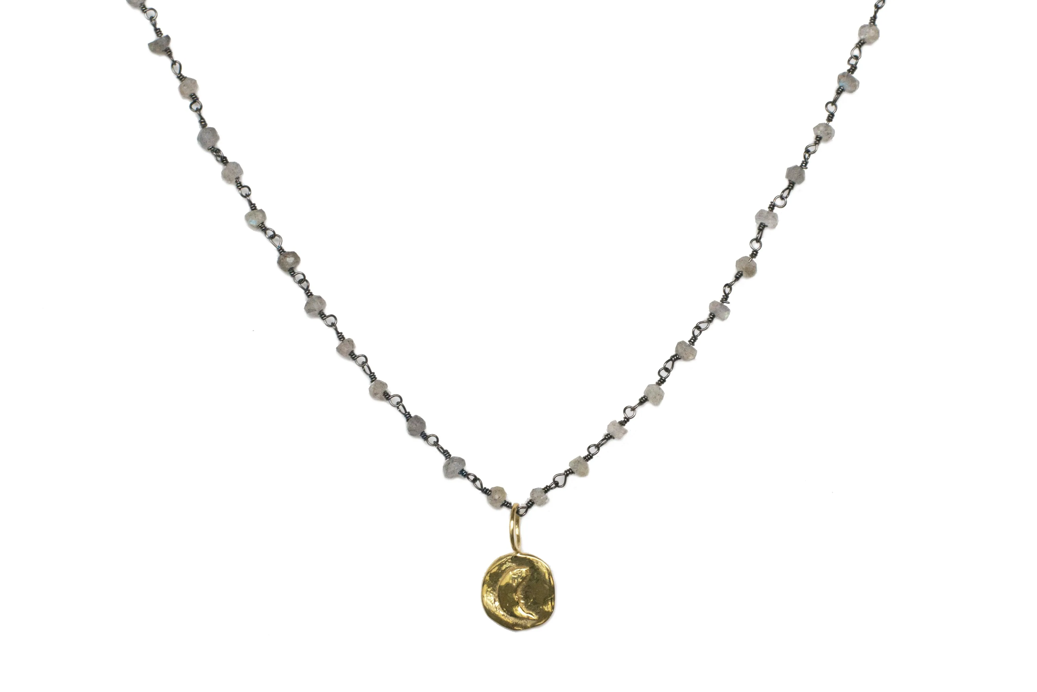 Single Charm Disc Necklace