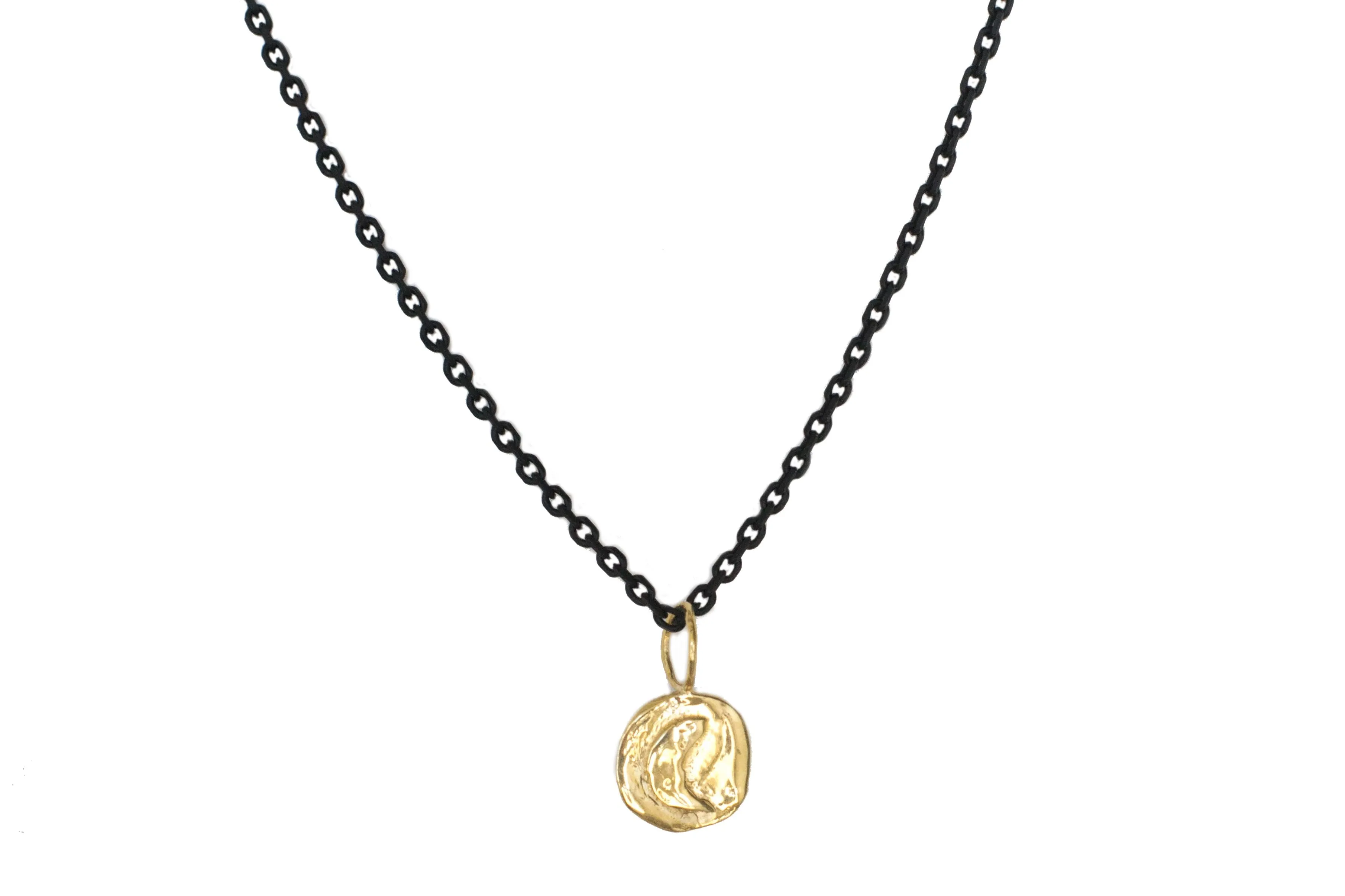 Single Charm Disc Necklace