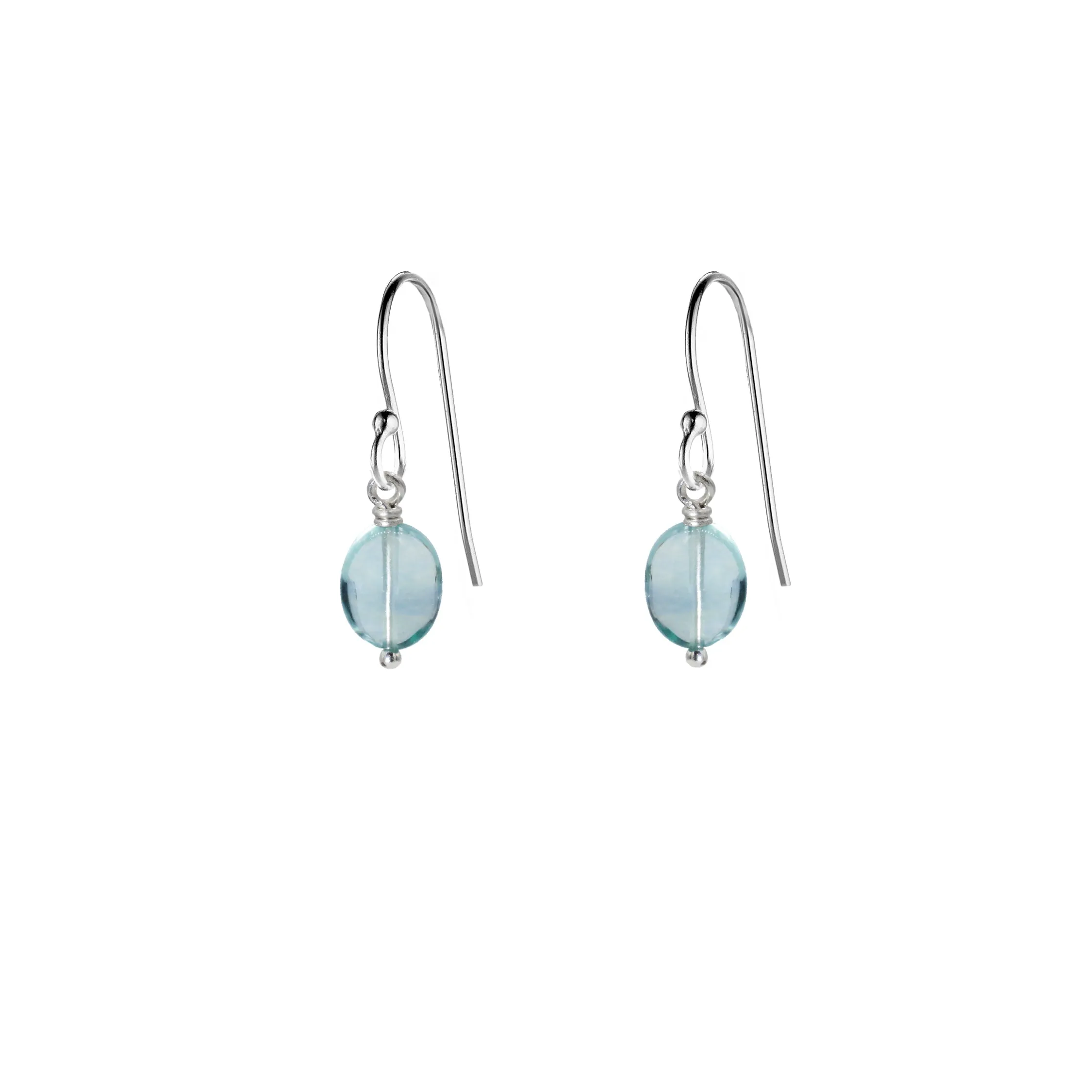 Single Drop Gemstone Earrings (Oval Shape)