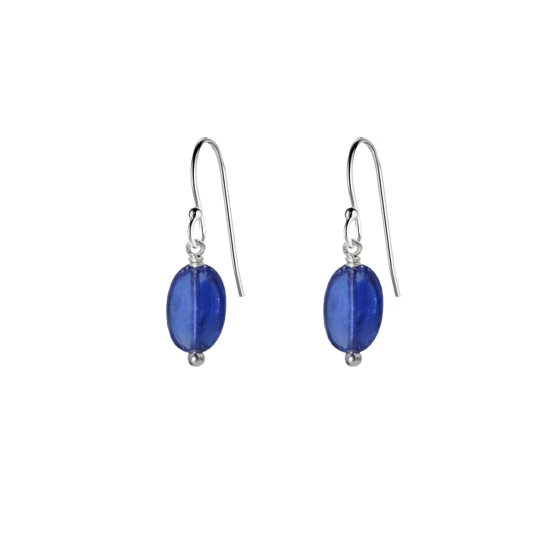 Single Drop Gemstone Earrings (Oval Shape)