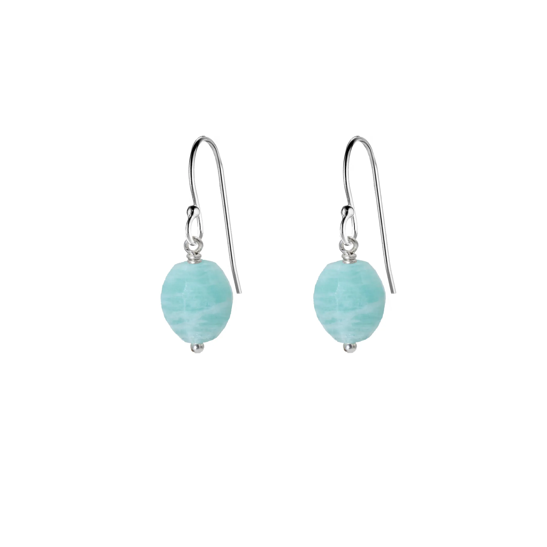 Single Drop Gemstone Earrings (Oval Shape)