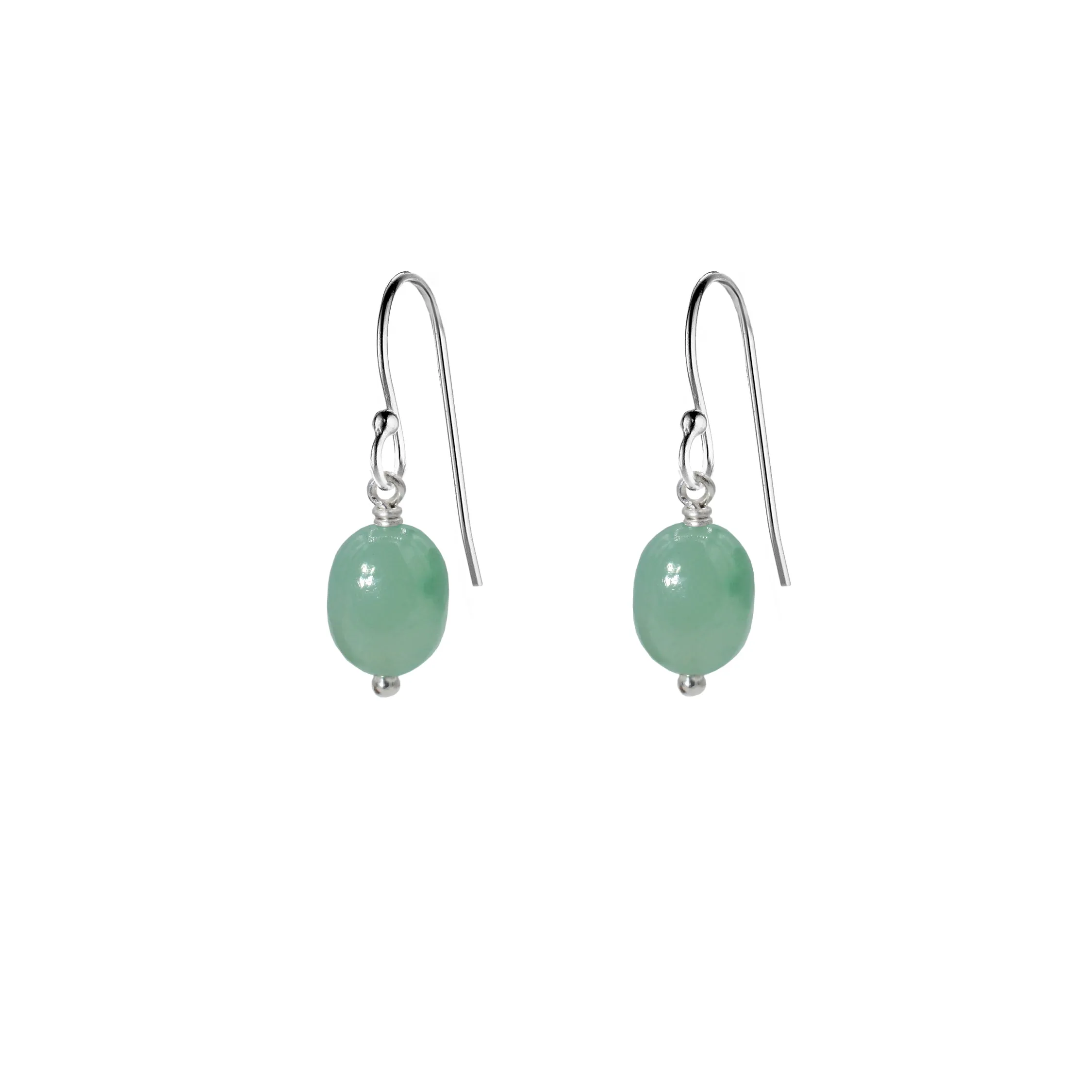 Single Drop Gemstone Earrings (Oval Shape)