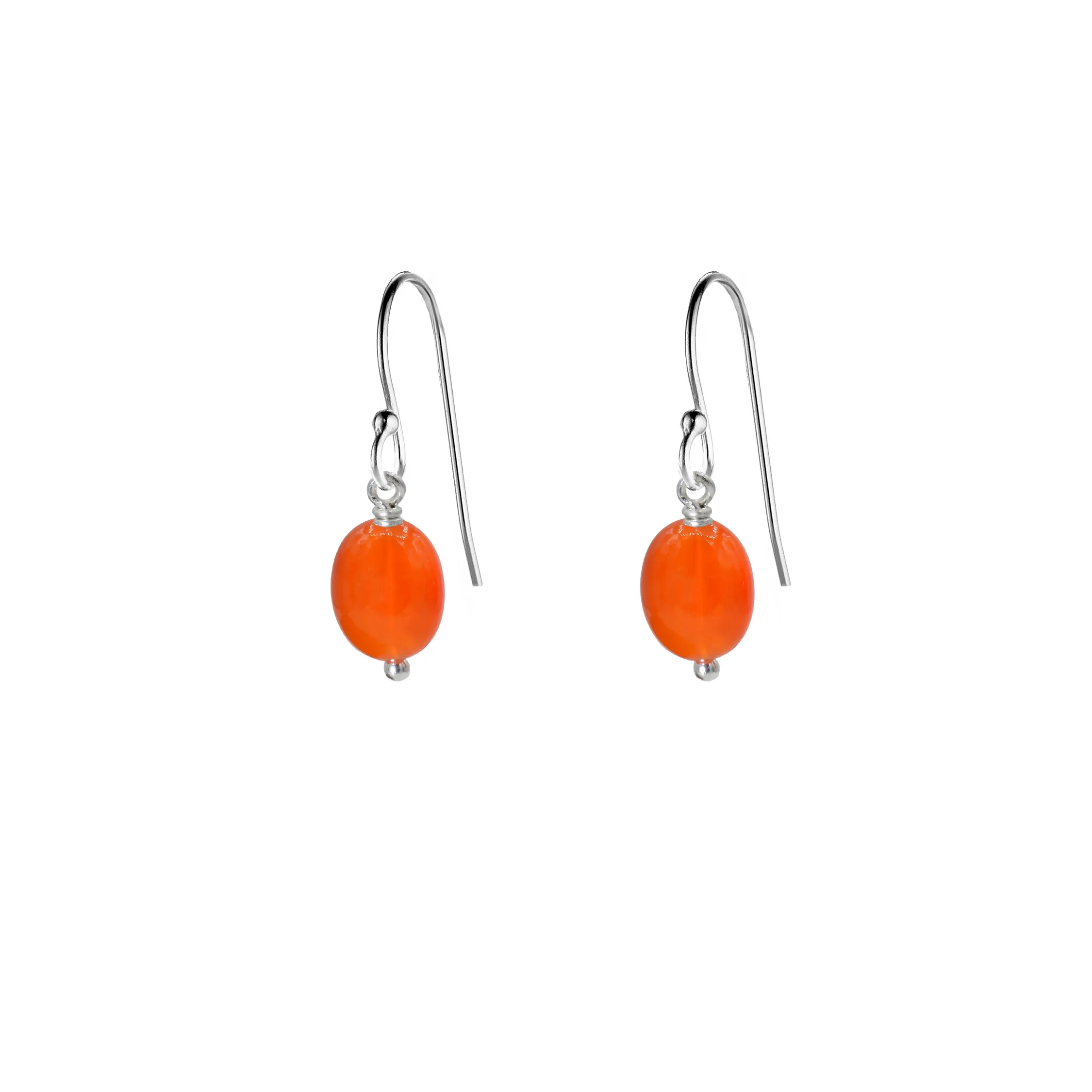 Single Drop Gemstone Earrings (Oval Shape)