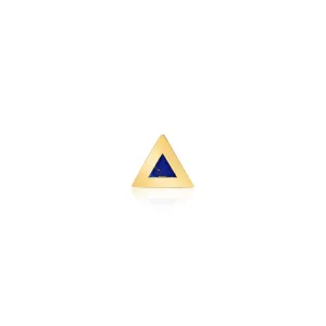 Single Lapis Inlay Triangle Stud