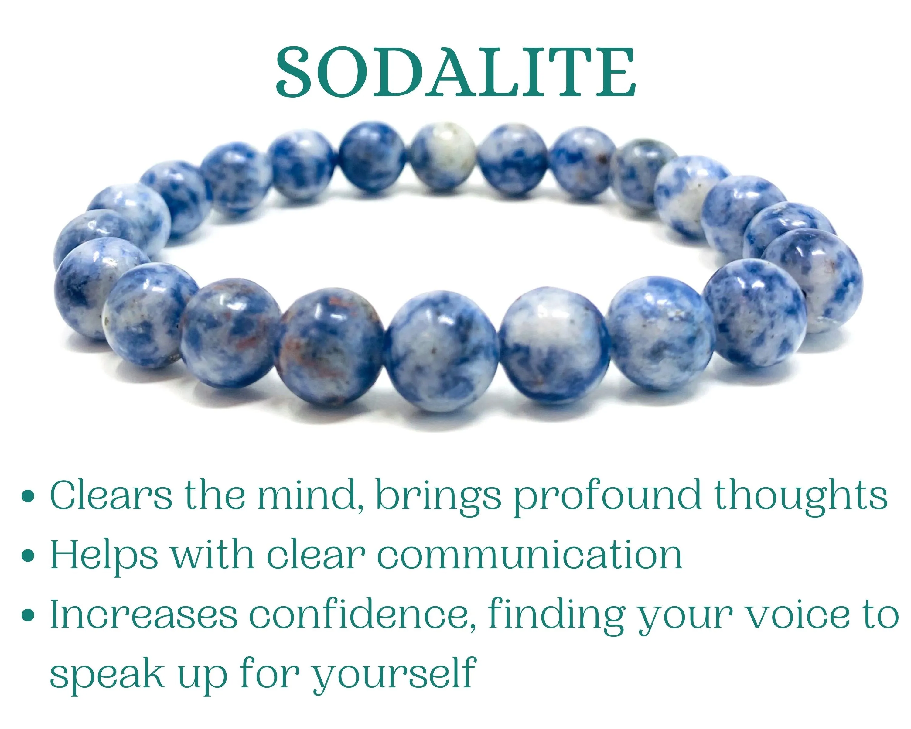 Sodalite Beaded Crystal Bracelet