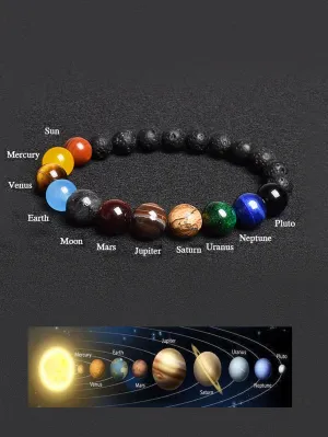 Space Planet Beads Colorful Beaded Bracelet Women Bracelet Stackable Bracelet