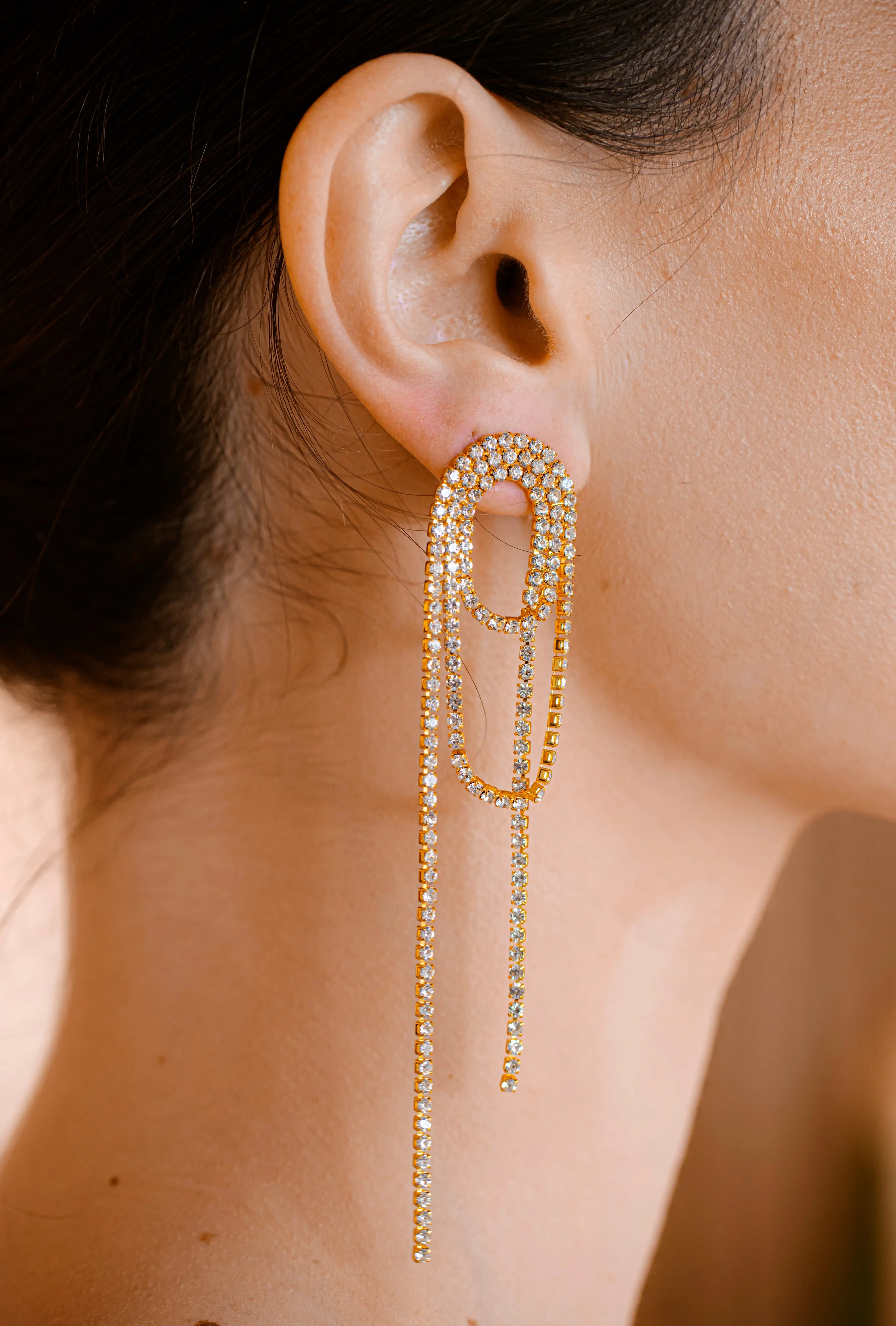 Spiral Drop Earrings | Gold