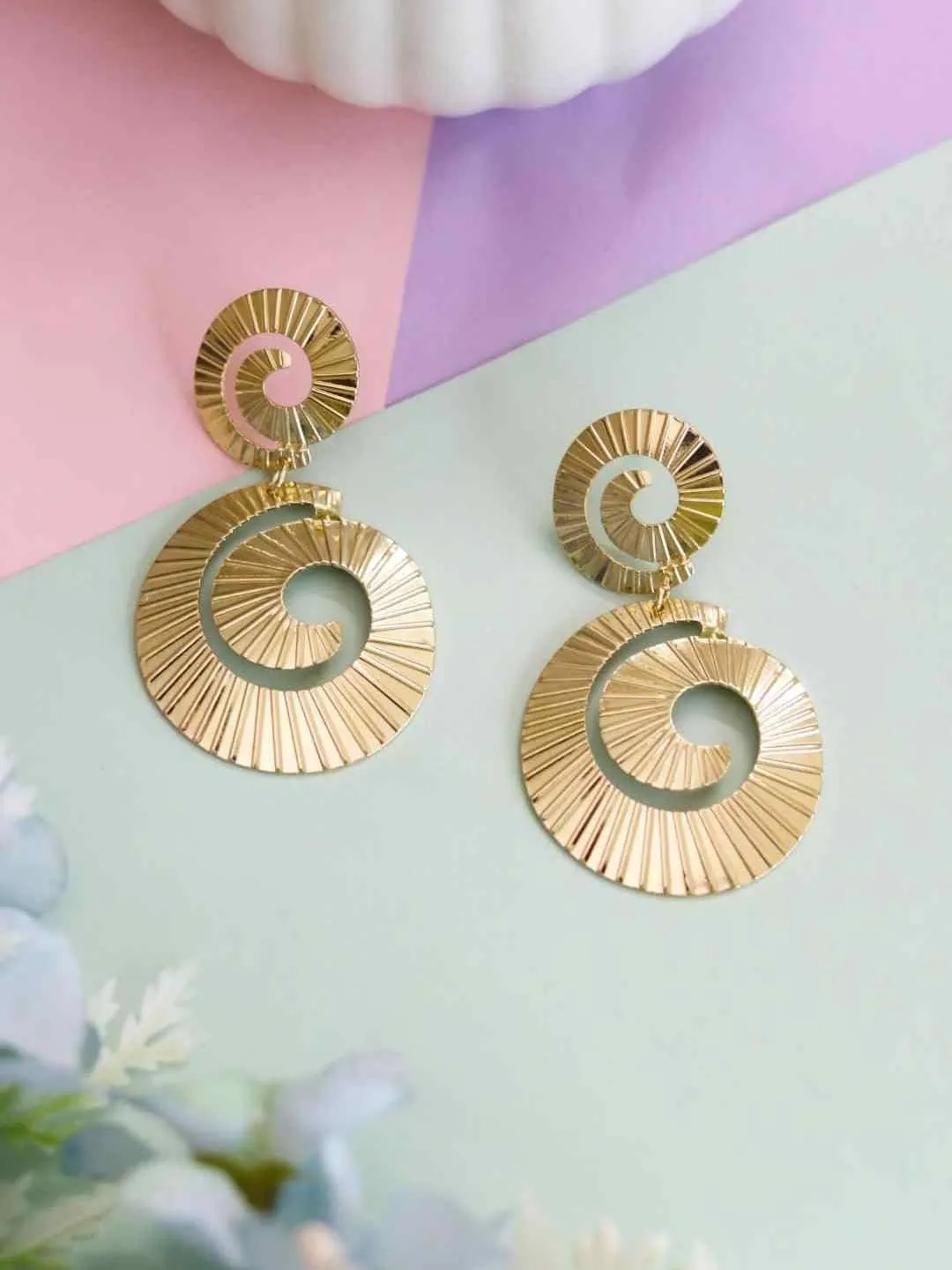 Spiral Striped Earrings