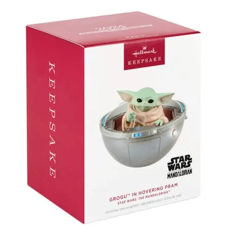 Star Wars: The Mandalorian™ Grogu™ in Hovering Pram Ornament With Light, Sound and Motion