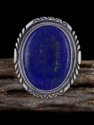 Sterling Silver Lapis Ring, Size 7 1/2