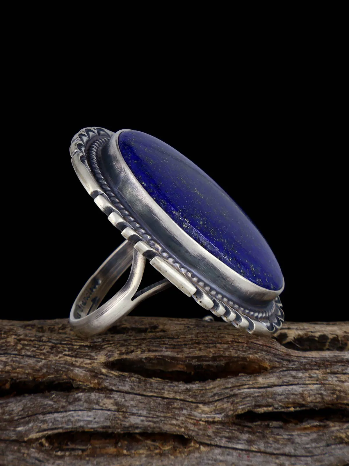 Sterling Silver Lapis Ring, Size 7 1/2