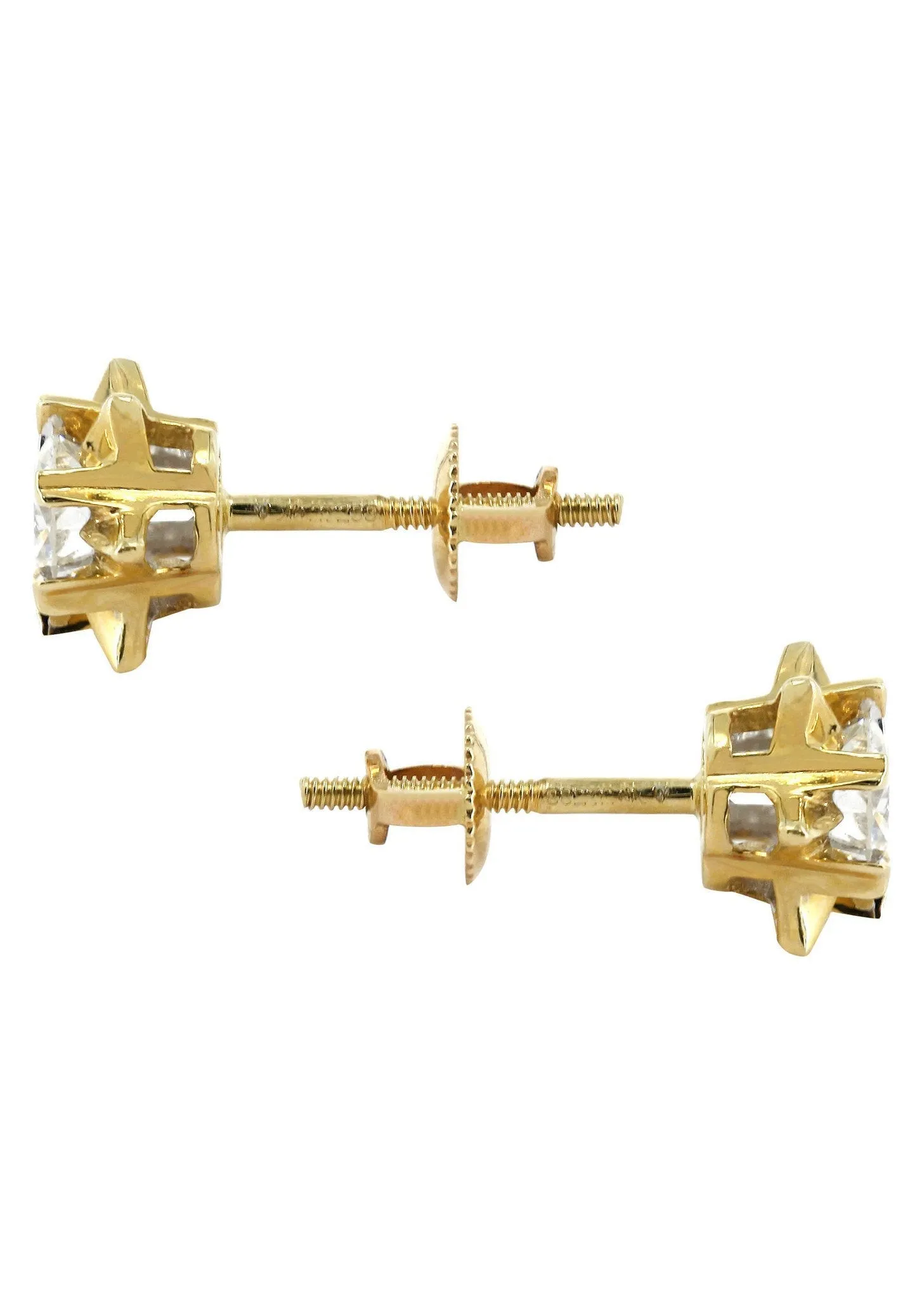 Stud Diamond Earrings For Men | 14K Yellow Gold | 0.59 Carats