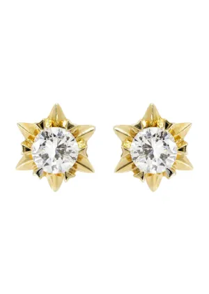 Stud Diamond Earrings For Men | 14K Yellow Gold | 0.59 Carats