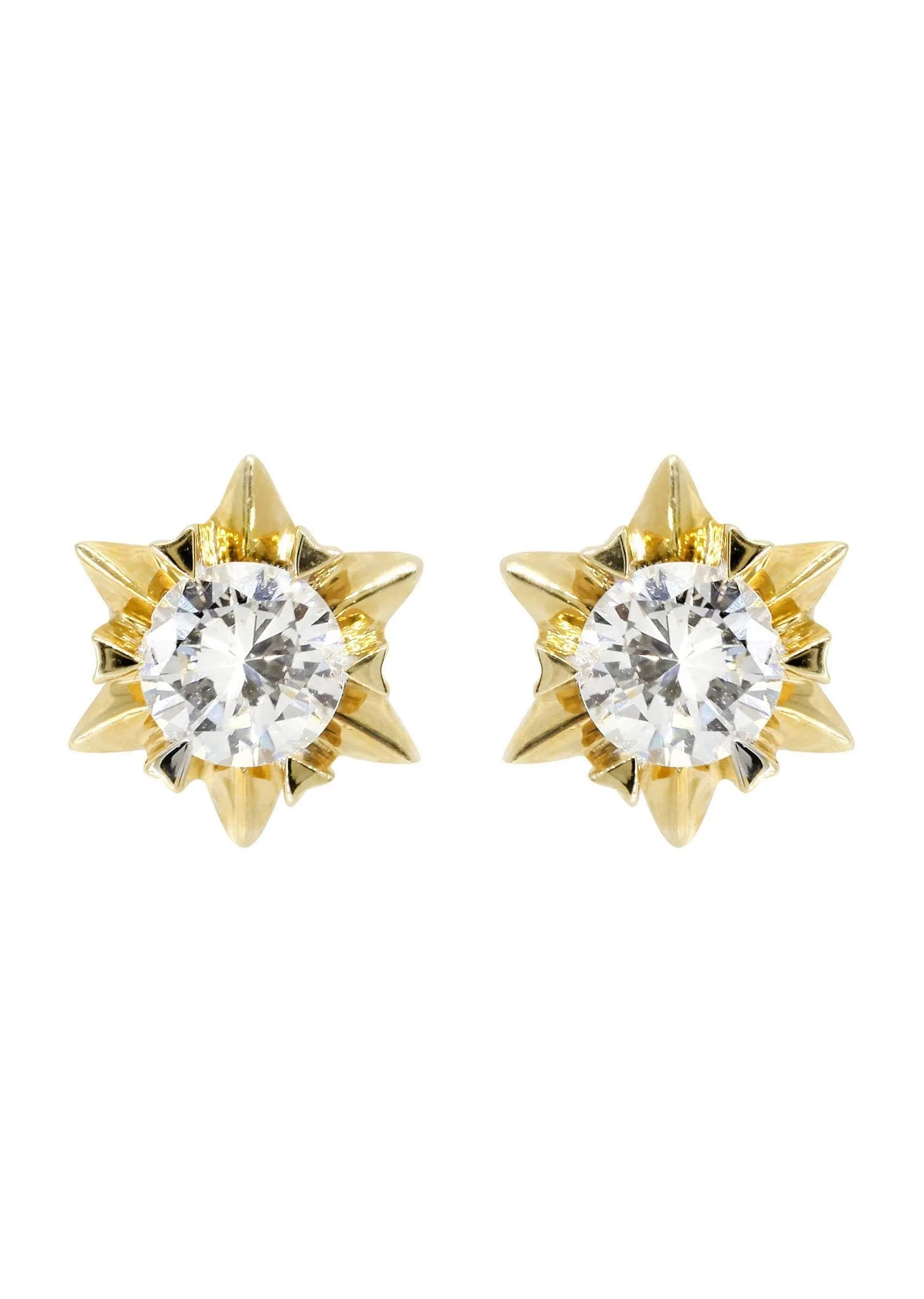 Stud Diamond Earrings For Men | 14K Yellow Gold | 0.59 Carats