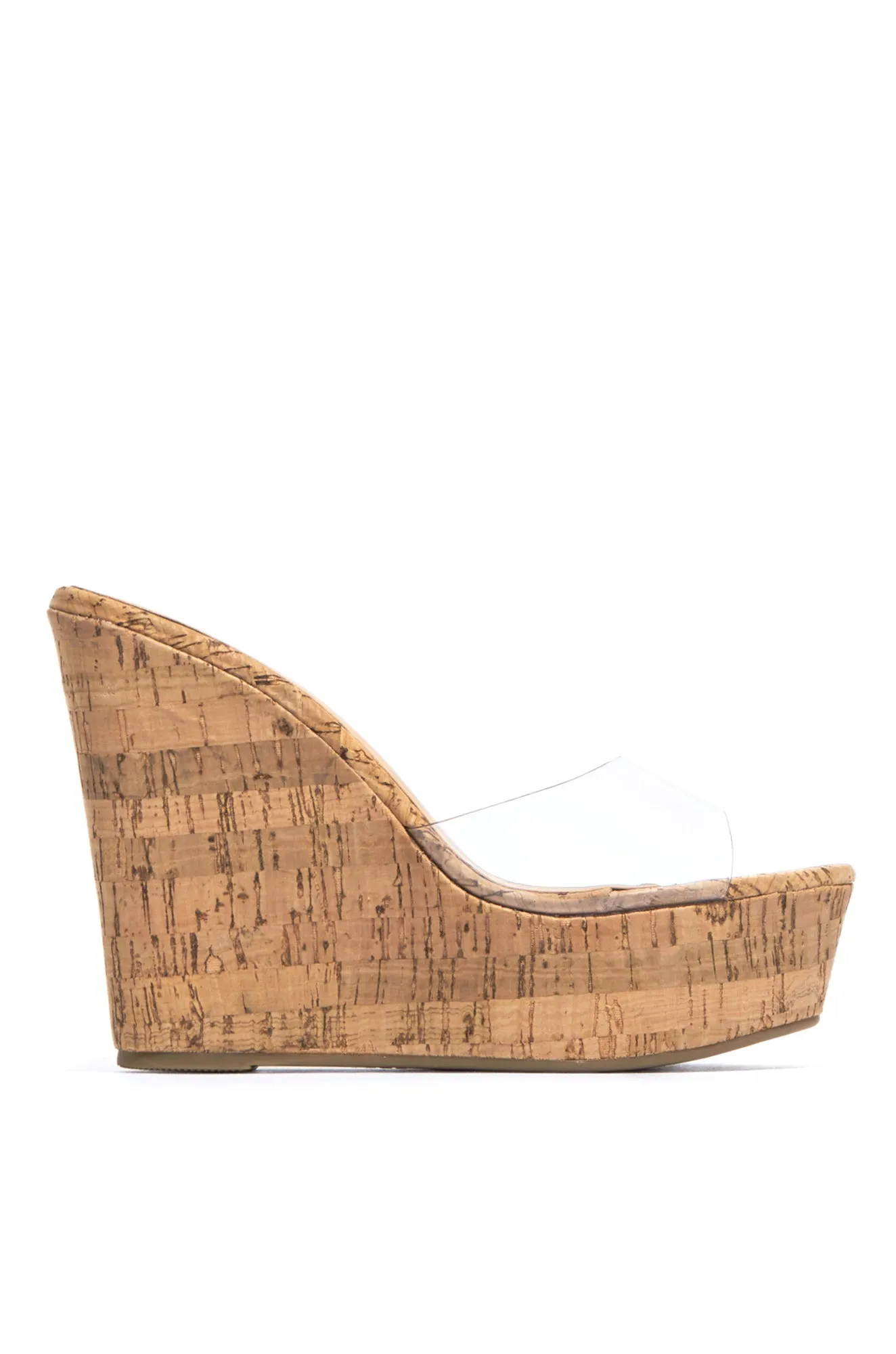 Summer in Cannes Platform Wedge Mules - Cork