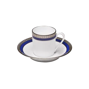 Symphonie Platinum & Blue Espresso Cup & Saucer