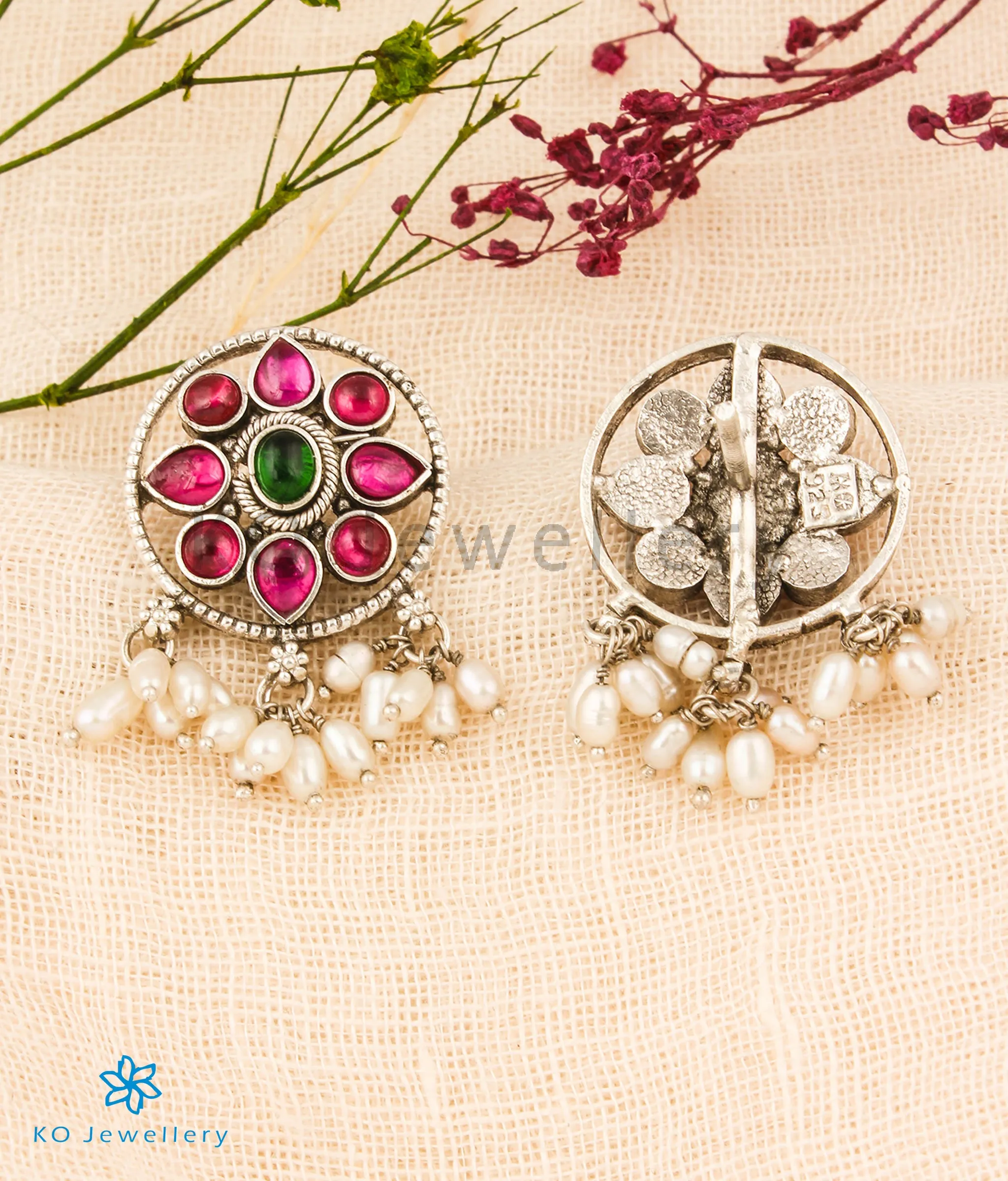 The Anandita Silver Kemp Ear-studs