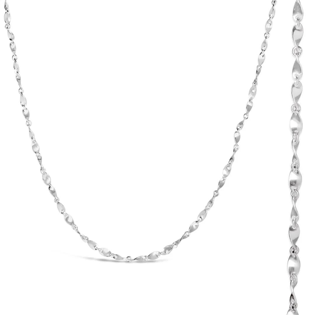 Twist Chain White Gold