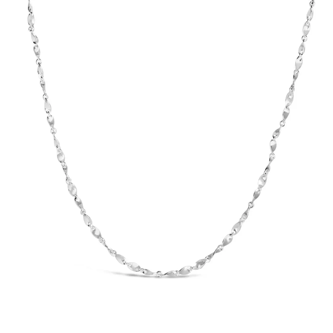 Twist Chain White Gold