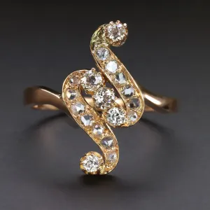 VICTORIAN DIAMOND COCKTAIL RING ANTIQUE 0.70ct OLD MINE CUT 18k ROSE GOLD ESTATE