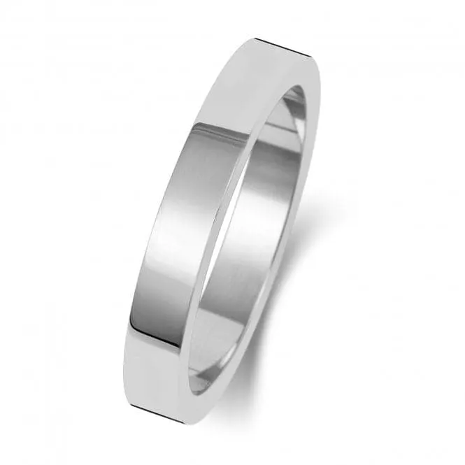 Wedding Band Platinum Flat Flat 3mm-1.15 Wedding  Ring WP173L