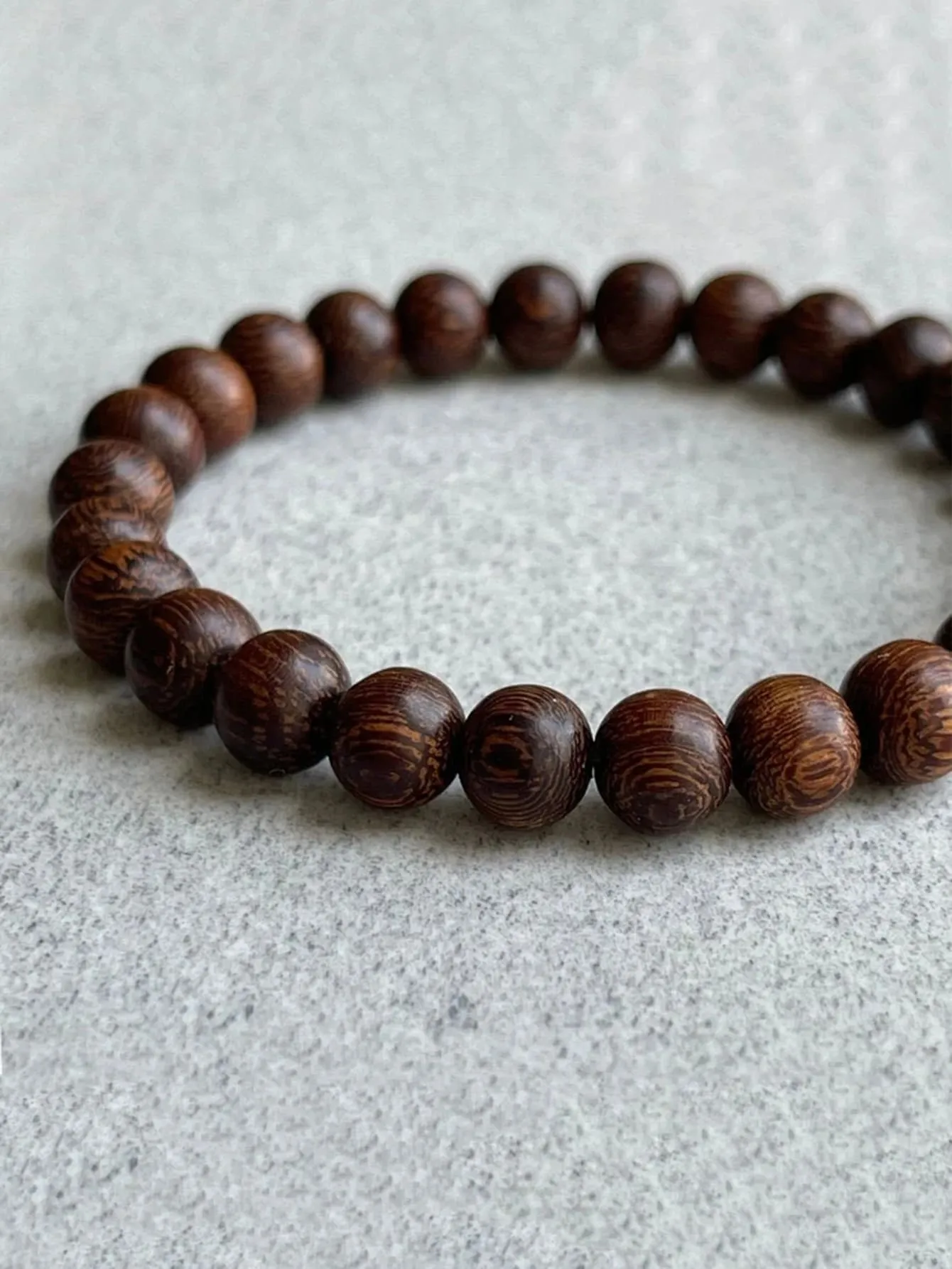 Wooden Brown Minimalist Beaded Bracelet Bead-string Bracelet Jewelry Accessory