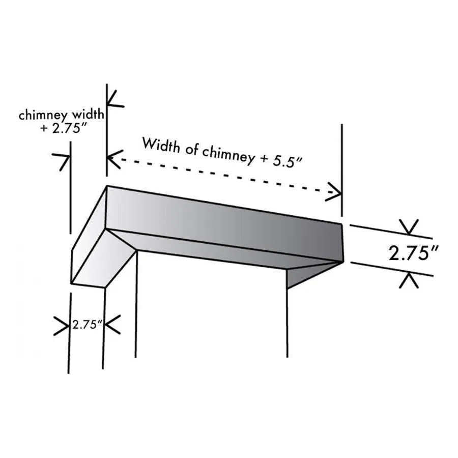 ZLINE Crown Molding 6 for Wall Range Hood Stainless Steel, CM6-455/476/477/667/697